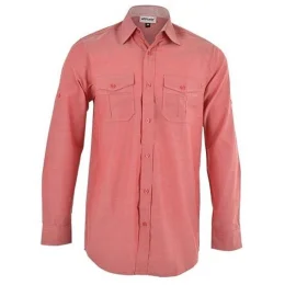 Mens Long Sleeve Ruben Shirt - RED - L