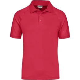 Mens Santorini Golf Shirt - RED - L