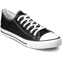 Unisex Trendi Canvas Sneaker - BLACK - 4