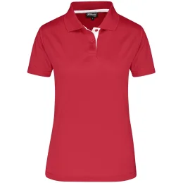 Ladies Tournament Golf Shirt - RED - M