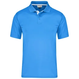 Mens Tournament Golf Shirt - AQUA - S