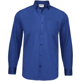 Mens Long Sleeve Viscount Shirt - ROYAL BLUE - 3XL
