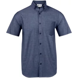 Mens Short Sleeve Viscount Shirt - NAVY - 2XL