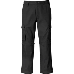 Mens Cargo Zip Off Pants - BLACK - 36
