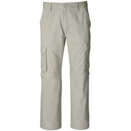 Mens Cargo Zip Off Pants - STONE - 32