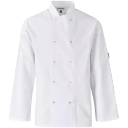 Unisex Long Sleeve Zest Chef Jacket - WHITE - 3XL