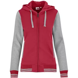 Ladies Princeton Hooded Sweater - RED - 4XL