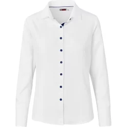 Ladies Long Sleeve Casablanca Shirt - NAVY - 2XL