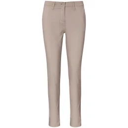 Ladies Superb Stretch Chino Pants - STONE - 28