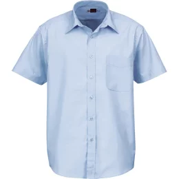 Mens Short Sleeve Washington Shirt - BLUE - L