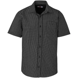 Mens Short Sleeve Aston Shirt - BLACK - 4XL