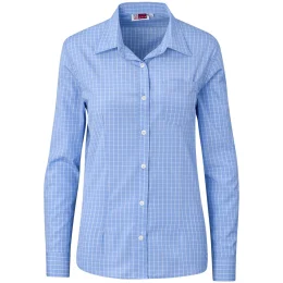 Ladies Long Sleeve Aston Shirt - LIGHT BLUE - L