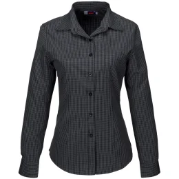Ladies Long Sleeve Huntington Shirt - BLACK - 2XL