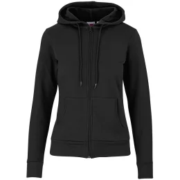Ladies Bravo Hooded Sweater - BLACK - 4XL