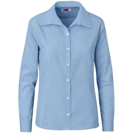 Ladies Long Sleeve Aspen Shirt - BLUE - M