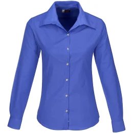 Ladies Long Sleeve Aspen Shirt - NEW BLUE - M