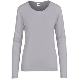 Ladies Long Sleeve Portland T-Shirt - GREY - 3XL
