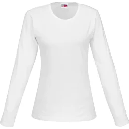 Ladies Long Sleeve Portland T-Shirt - WHITE - 4XL