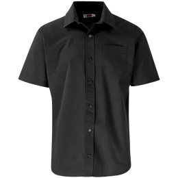 Mens Short Sleeve Kensington Shirt - BLACK - 2XL