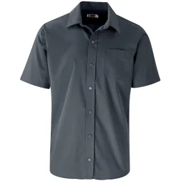 Mens Short Sleeve Kensington Shirt - GREY - 5XL