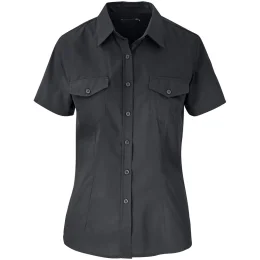 Ladies Short Sleeve Kensington Shirt - GREY - M