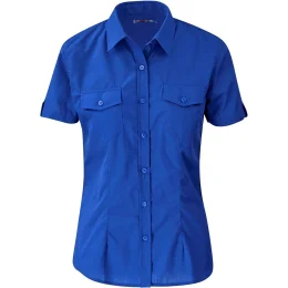 Ladies Short Sleeve Kensington Shirt - ROYAL BLUE - L