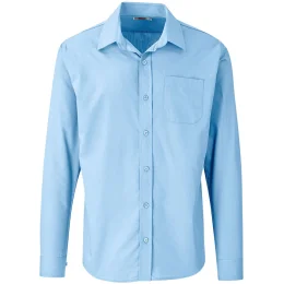 Mens Long Sleeve Kensington Shirt - LIGHT BLUE - 3XL