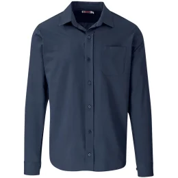 Mens Long Sleeve Kensington Shirt - NAVY - 3XL