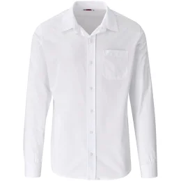 Mens Long Sleeve Kensington Shirt - WHITE - L