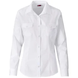 Ladies Long Sleeve Kensington Shirt - WHITE - 2XL