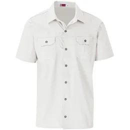 Mens Short Sleeve Wildstone Shirt - WHITE - 5XL