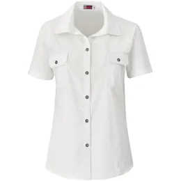 Ladies Short Sleeve Wildstone Shirt - WHITE - L