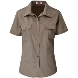 Ladies Short Sleeve Wildstone Shirt - KHAKI - 4XL