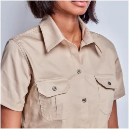 Ladies Short Sleeve Wildstone Shirt - STONE - L