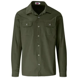 Mens Long Sleeve Wildstone Shirt - MILITARY GREEN - L