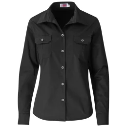Ladies Long Sleeve Wildstone Shirt - BLACK - 4XL