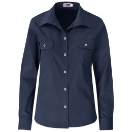 Ladies Long Sleeve Wildstone Shirt - NAVY - 3XL