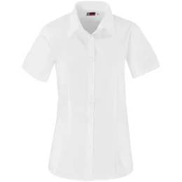 Ladies Short Sleeve Milano Shirt - WHITE - L