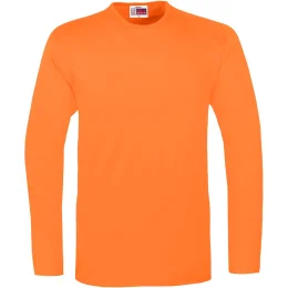 Mens Long Sleeve Portland T-Shirt - ORANGE - 5XL