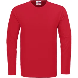 Mens Long Sleeve Portland T-Shirt - RED - 2XL