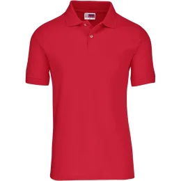 Mens Boston Golf Shirt - RED - S