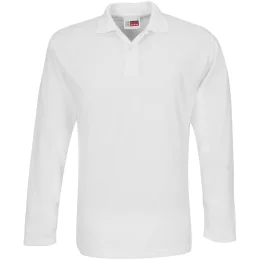 Mens Long Sleeve Elemental Golf Shirt - WHITE - 2XL
