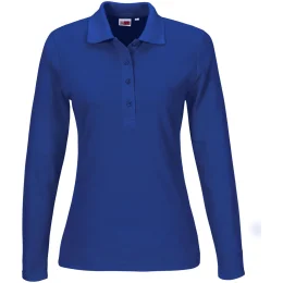 Ladies Long Sleeve Elemental Golf Shirt - BLUE - M