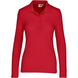 Ladies Long Sleeve Elemental Golf Shirt - RED - 4XL