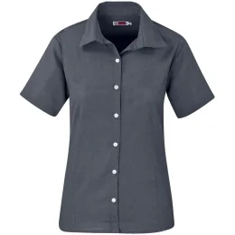Ladies Short Sleeve Aspen Shirt - GREY - M