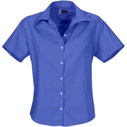 Ladies Short Sleeve Aspen Shirt - NEW BLUE - 3XL