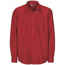 Mens Long Sleeve Washington Shirt - RED - 3XL