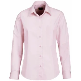 Ladies Long Sleeve Washington Shirt - PINK - M