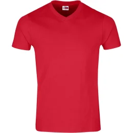 Mens Super Club 165 V-Neck T-Shirt - RED - M