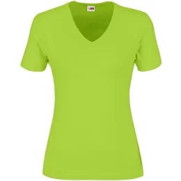 Ladies Super Club 165 V-Neck T-Shirt - LIME - 2XL